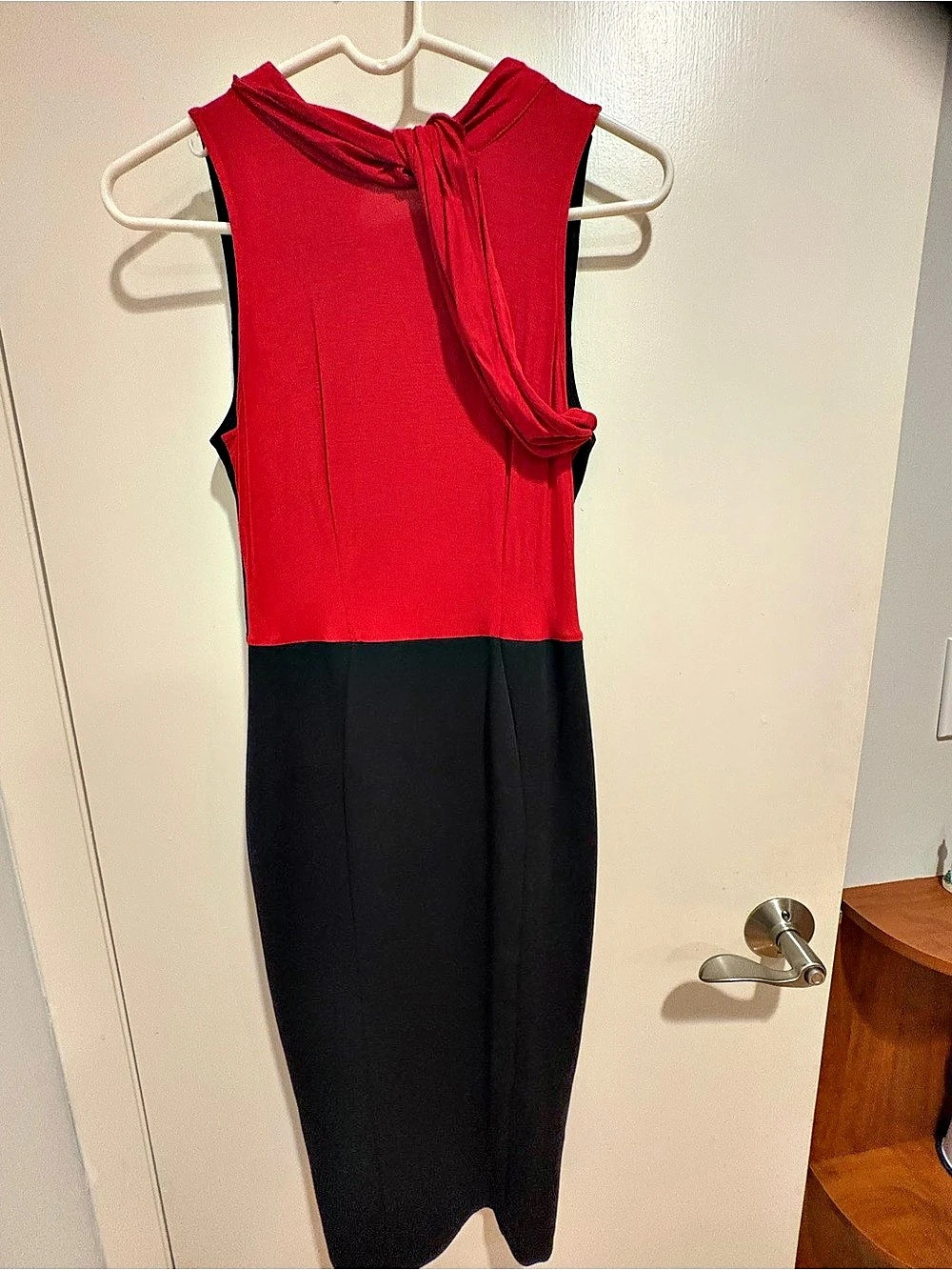 VENUS Color Block Midi Dress Red & Black Size 2 Like New